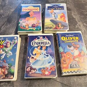 Disney Classic VHS Collection with Colorful Covers